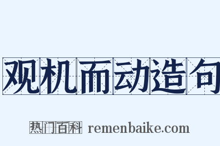观机而动造句是什么意思的图片